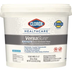 Clorox Healthcare VersaSure 12 in. x 12 in. 1-Ply Cleaner Disinfectant Wipes - Fragranced White