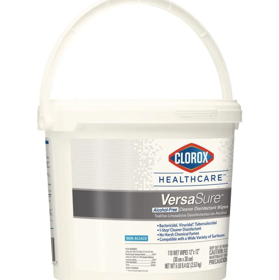 Clorox Healthcare VersaSure 12 in. x 12 in. 1-Ply Cleaner Disinfectant Wipes - Fragranced White