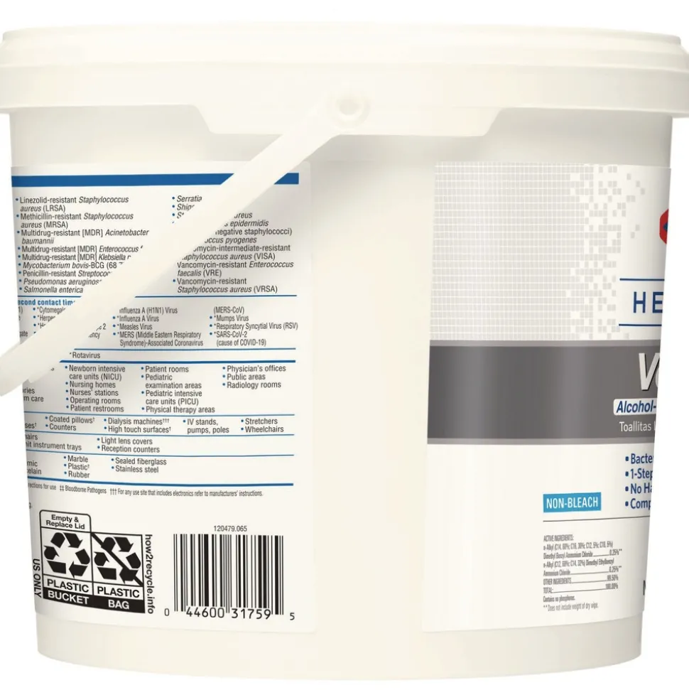 Clorox Healthcare VersaSure 12 in. x 12 in. 1-Ply Cleaner Disinfectant Wipes - Fragranced White