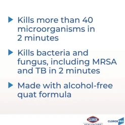 Clorox Healthcare VersaSure 6 in. x 5 in. 1-Ply Cleaner Disinfectant Wipes - Fragranced White