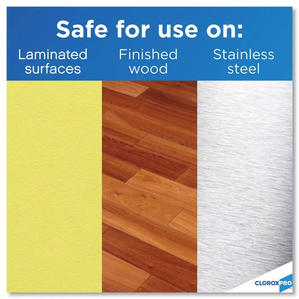 Clorox 1-Ply 7 in. x 8 in. Disinfecting Wipes - Lemon Fresh, White (75/Canister)