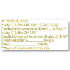 Clorox 1-Ply 7 in. x 8 in. Disinfecting Wipes - Lemon Fresh, White (75/Canister)