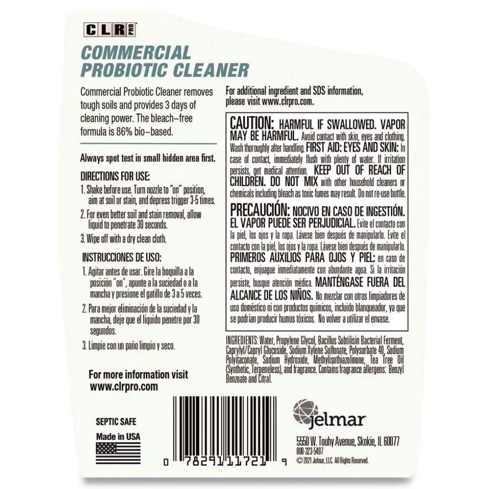 CLR PRO 32 oz. Commercial Probiotic Cleaner Spray - Lemon Scent (6/Carton)