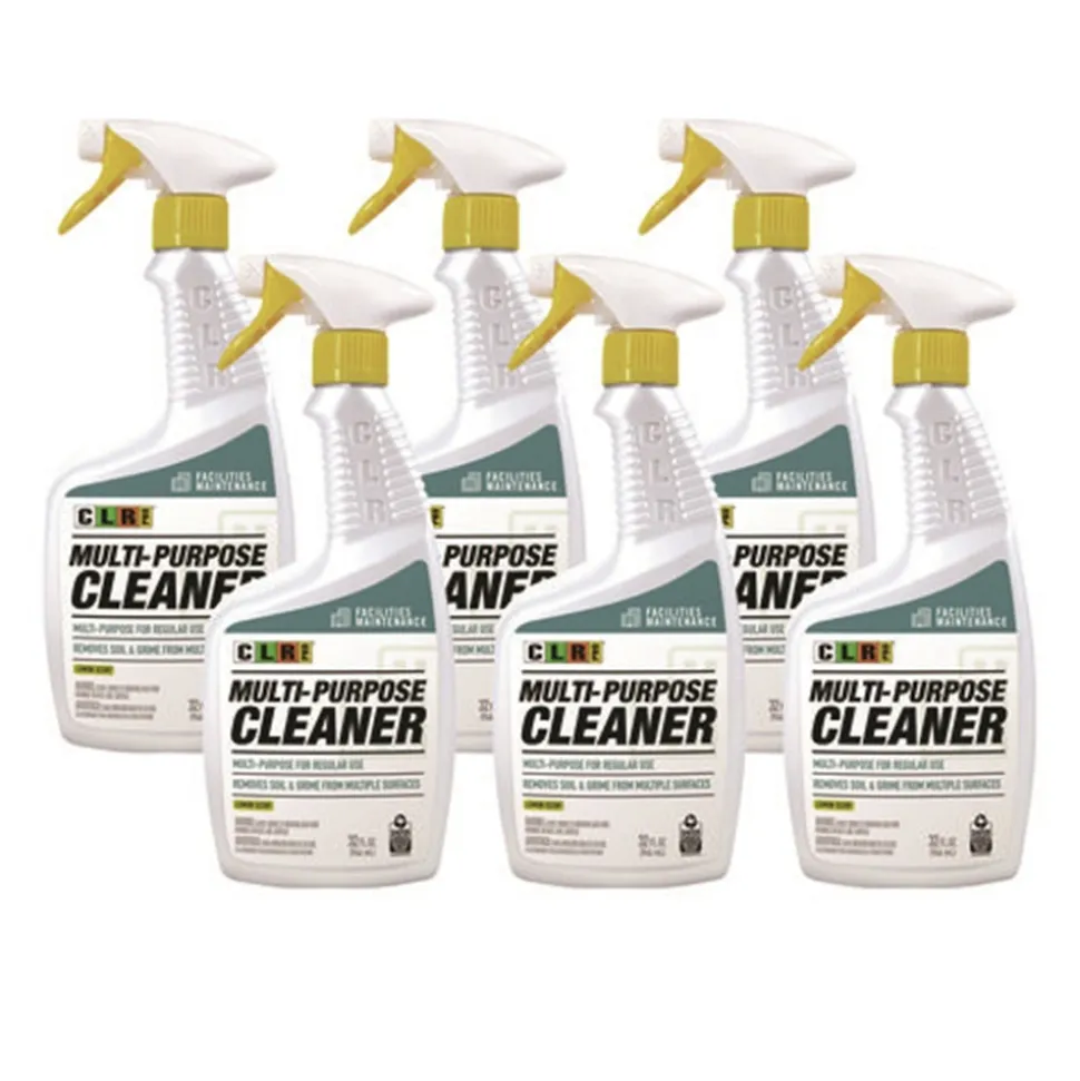 CLR PRO 32 oz. Multi-Purpose Cleaner Spray - Lemon Scent (6/Carton)