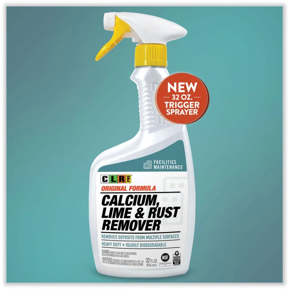 CLR PRO 32 oz. Spray Bottle Calcium, Lime, and Rust Remover (6/Carton)