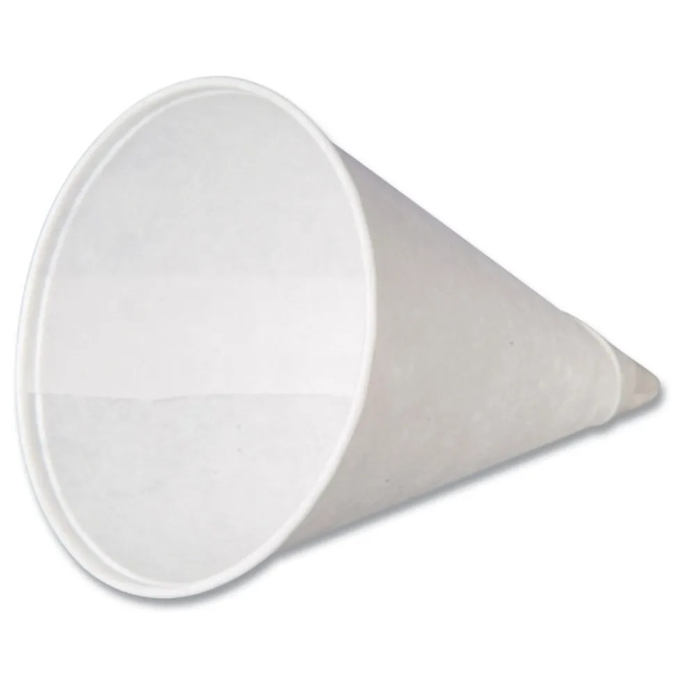 Coffee Pro CPCONESTD 3.2 oz. Paper Cone Cups - White (5000/Carton)