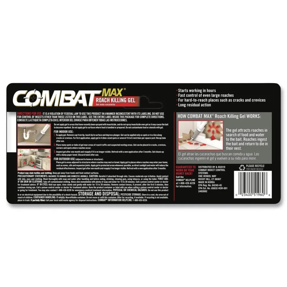 Combat 2.1 oz. Syringe Source Kill Max Roach Killing Gel (12/Carton)