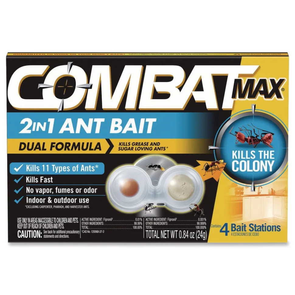 Combat Max 0.84 oz. 4 Bait Stations 2-in-1 Ant Bait
