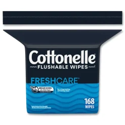 Cottonelle 10358 5 in. x 7.25 in. Fresh Care Flushable Cleansing Cloths - White