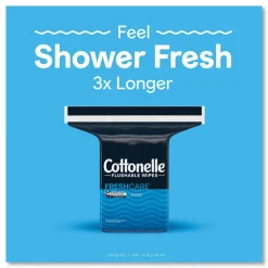 Cottonelle 10358 5 in. x 7.25 in. Fresh Care Flushable Cleansing Cloths - White