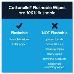 Cottonelle 10358 5 in. x 7.25 in. Fresh Care Flushable Cleansing Cloths - White