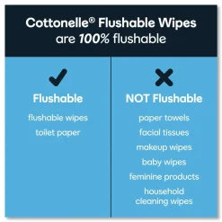 Cottonelle 10358 5 in. x 7.25 in. 1-Ply Fresh Care Flushable Cleansing Cloths - White (8/Carton)
