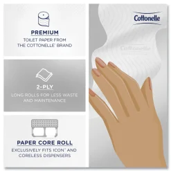 Cottonelle 53862 CleanCare 2-Ply Septic Safe Bathroom Tissue - White (36/Carton)