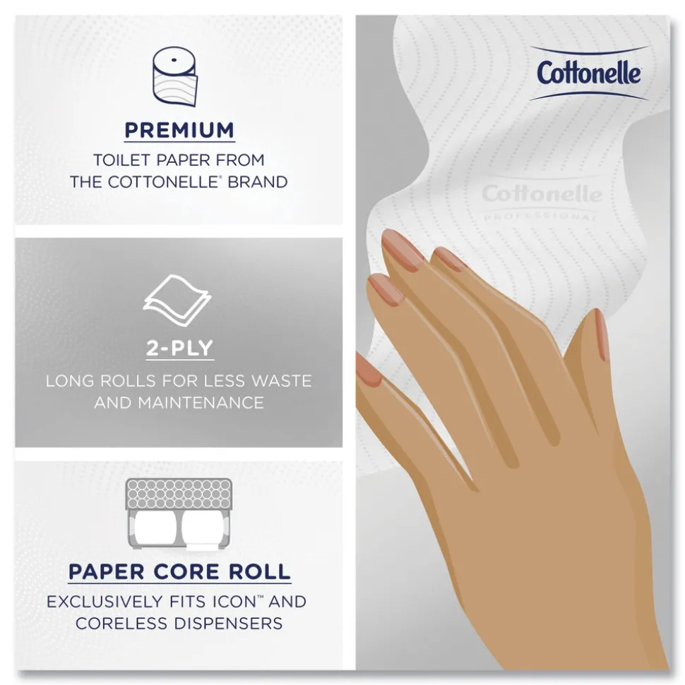 Cottonelle 53862 CleanCare 2-Ply Septic Safe Bathroom Tissue - White (36/Carton)