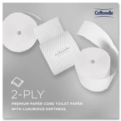 Cottonelle 53862 CleanCare 2-Ply Septic Safe Bathroom Tissue - White (36/Carton)