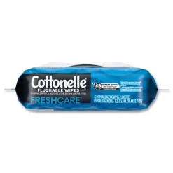Cottonelle 44932 1-Ply 3.75 in. x 5.5 in. Fresh Care Flushable Cleansing Cloths - White