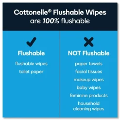 Cottonelle 44932 1-Ply 3.75 in. x 5.5 in. Fresh Care Flushable Cleansing Cloths - White