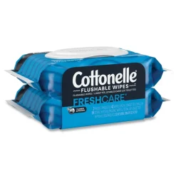 Cottonelle 35970 1-Ply 3.73 in. x 5.5 in. Fresh Care Flushable Cleansing Cloths - White (84/Pack)