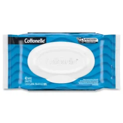 Cottonelle 35970 1-Ply 3.73 in. x 5.5 in. Fresh Care Flushable Cleansing Cloths - White (84/Pack)