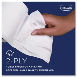 Cottonelle 17713 2-Ply Septic Safe Bathroom Tissue for Business - White (60/Carton)