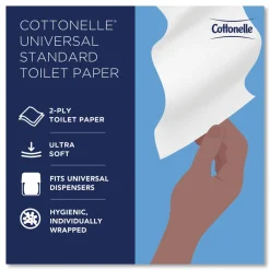Cottonelle 17713 2-Ply Septic Safe Bathroom Tissue for Business - White (60/Carton)