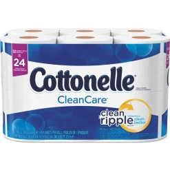 Cottonelle Clean Care 1-Ply Septic Safe Bathroom Tissue - White (12/Pack)