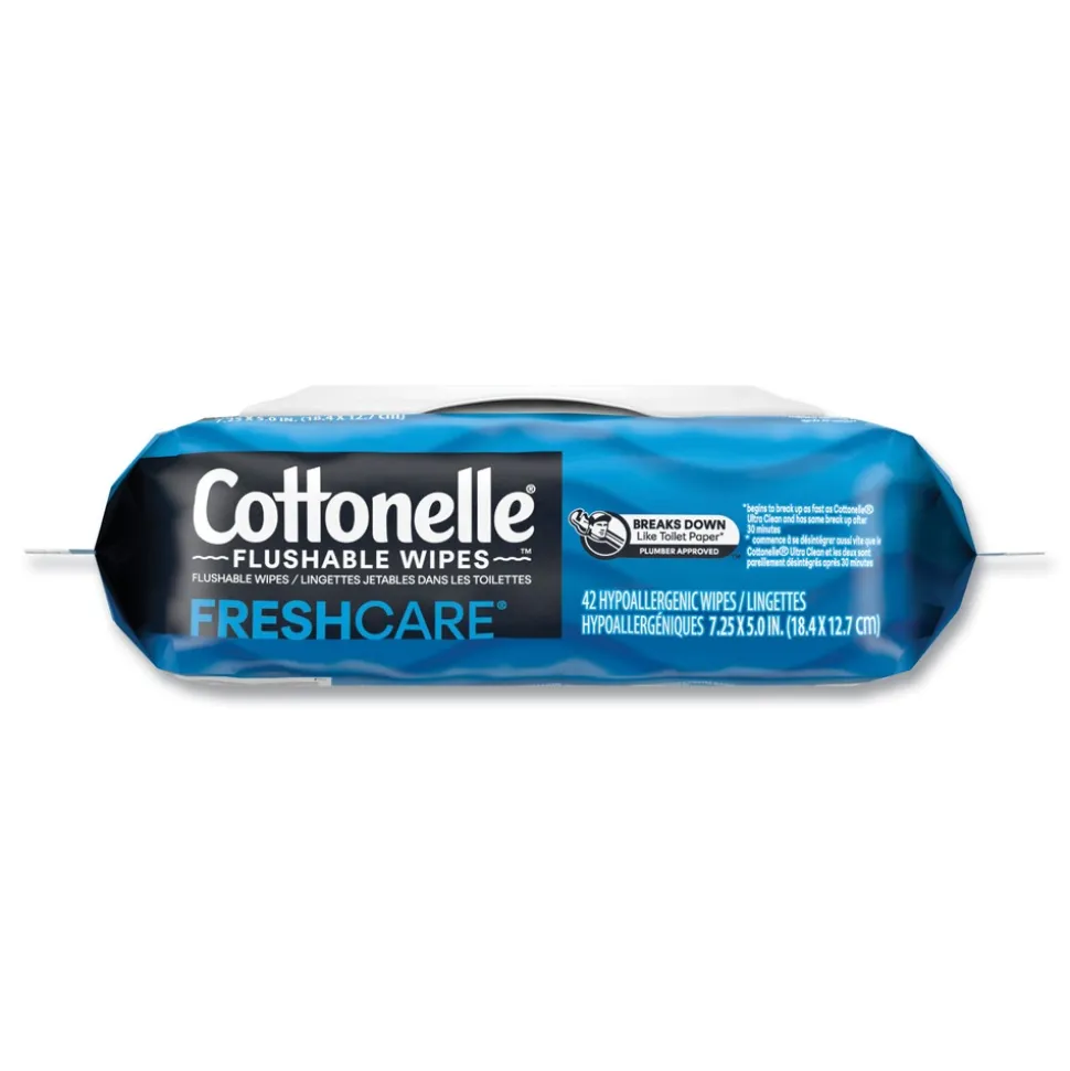 Cottonelle 1-Ply 3.75 x 5.5 Fresh Care Flushable Cleansing Cloths - White (12/Carton)