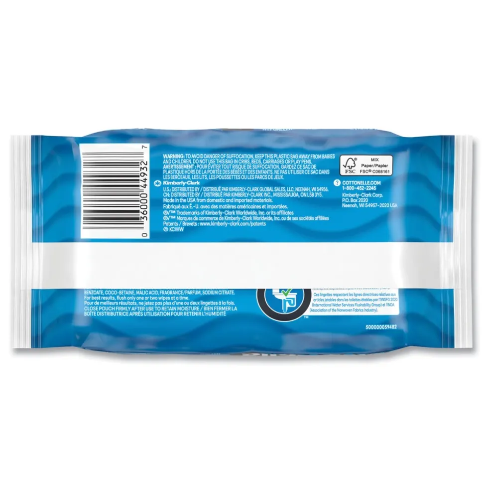 Cottonelle 1-Ply 3.75 x 5.5 Fresh Care Flushable Cleansing Cloths - White (12/Carton)