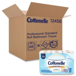 Cottonelle Septic Safe Clean Care Bathroom Tissue - White (170 Sheets/Roll, 48 Rolls/Carton)