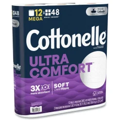 Cottonelle Ultra ComfortCare 2-Ply Septic Safe Mega Rolls Soft Tissue Toilet Paper - White (48/Carton)