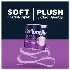 Cottonelle Ultra ComfortCare 2-Ply Septic Safe Mega Rolls Soft Tissue Toilet Paper - White (48/Carton)