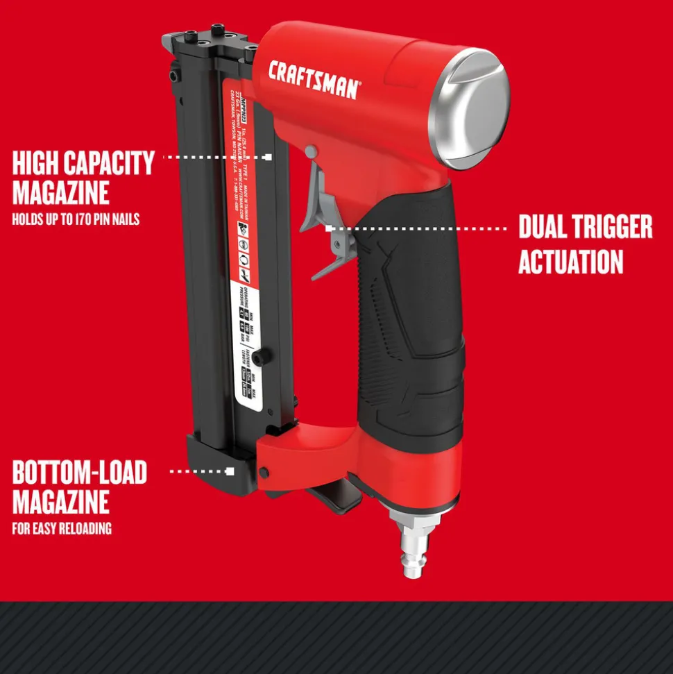 Craftsman 23 Gauge 1/2 in. to 1 in. Pneumatic Pin Nailer