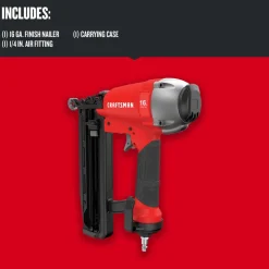Craftsman 16 Gauge 1 in. to 2-1/2 in. Pneumatic Straight Finish Nailer