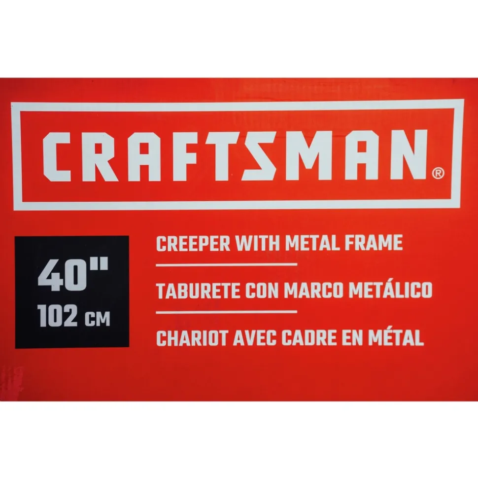 Craftsman Creeper with Metal Frame - Red/Black
