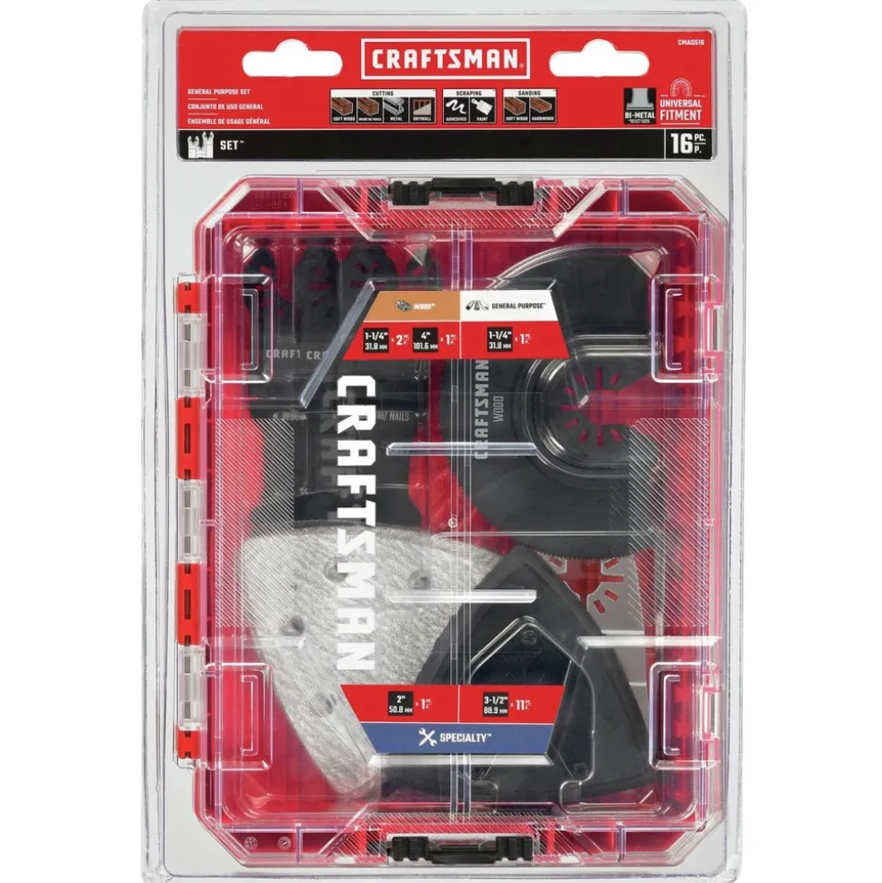 Craftsman 16-Piece General Purpose Oscillating Blade Set with Case