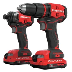 Craftsman V20 Brushless Lithium-Ion Cordless Compact Drill Driver and Impact Driver Combo Kit (1.5 Ah)
