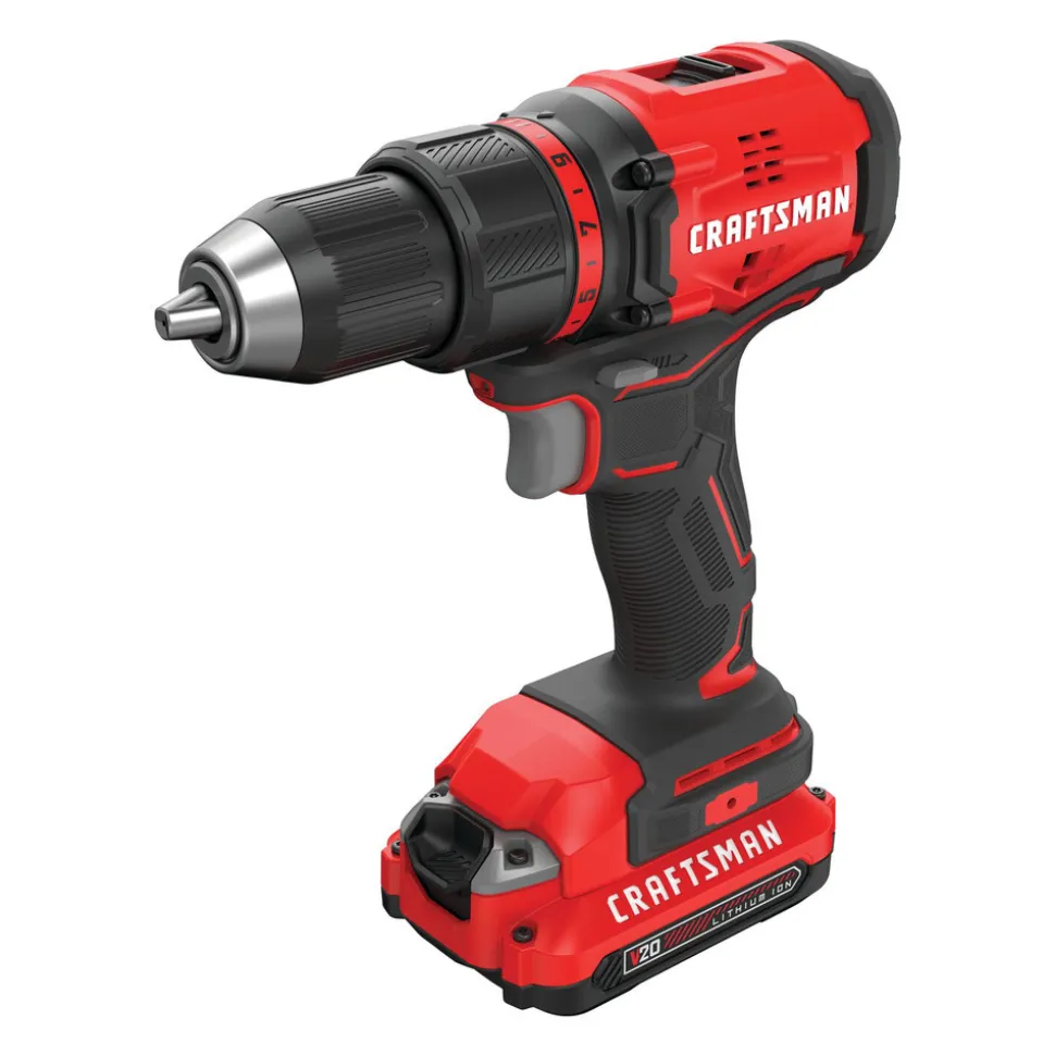 Craftsman V20 Lithium-Ion Brushless 1/2 in. Cordless Drill Driver Kit with (2) 1.5 Ah Batteries