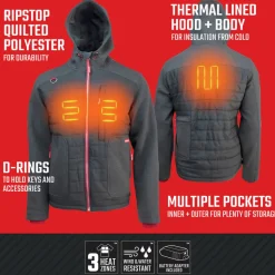 Craftsman 20V Lithium-Ion Cordless Women's Hybrid Heated Jacket (2 Ah) - Medium, Black