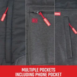 Craftsman 20V Lithium-Ion Cordless Men's Hybrid Heated Jacket (2 Ah) - Medium, Black