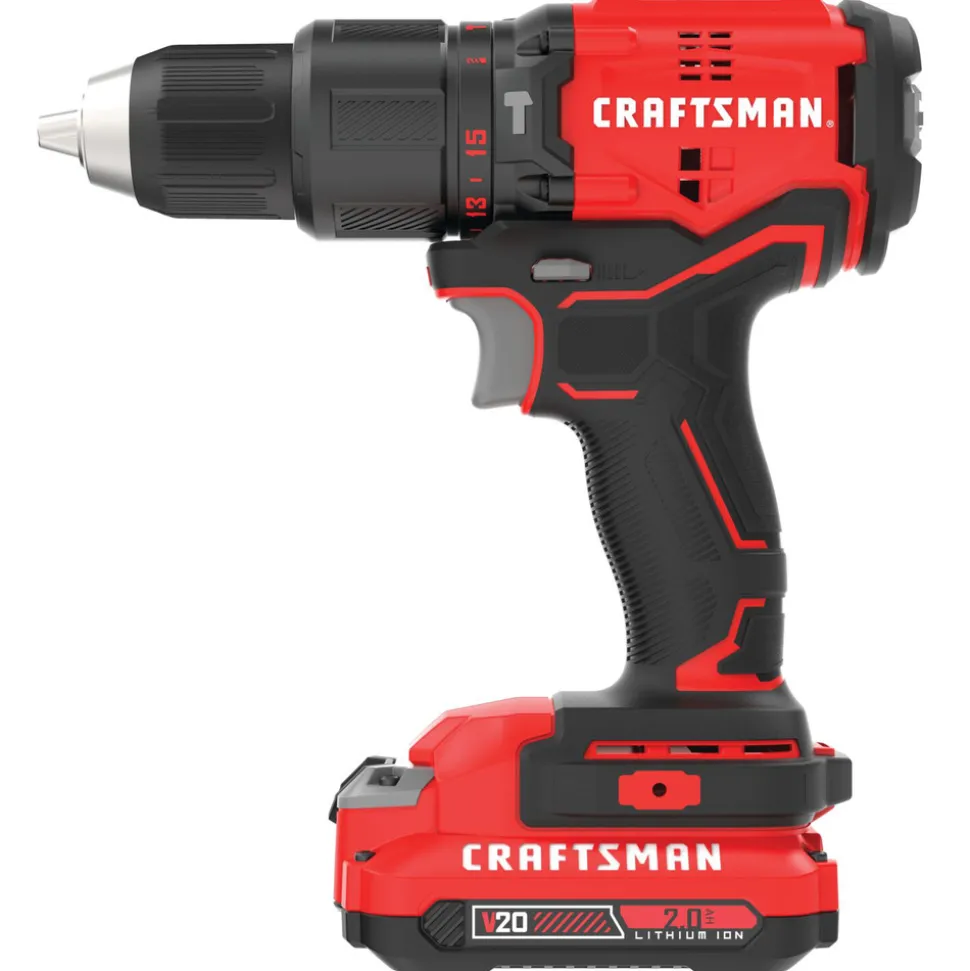 Craftsman 20V MAX Brushless Lithium-Ion 1/2 in. Cordless Hammer Drill Kit (2 Ah)