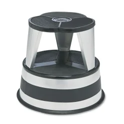 Cramer Kik-Step 16 in. Diameter x 14.25 in. Height 2-Step Stool - Silvertone