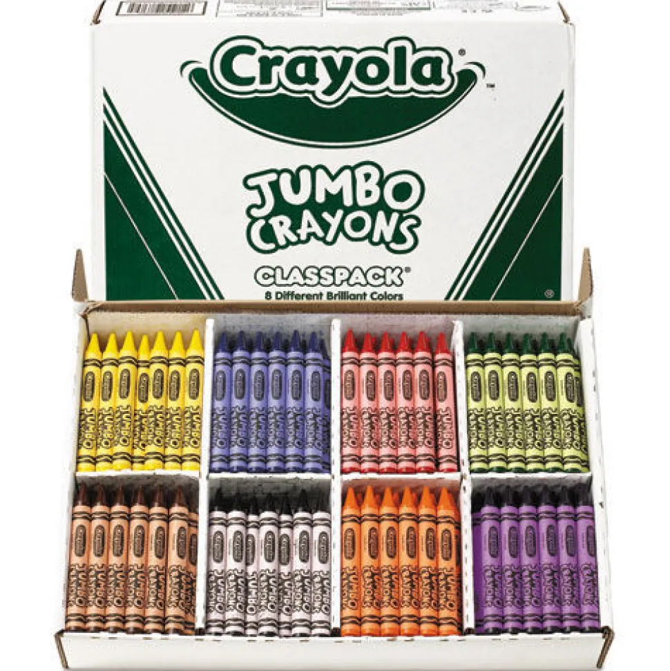Crayola 25 Each of 8 Colors Jumbo Classpack Crayons (200/Set)