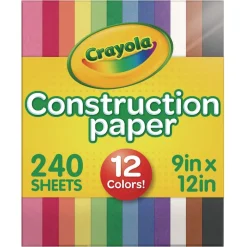 Crayola 9 in. x 12 in. Construction Paper - Assorted Colors
