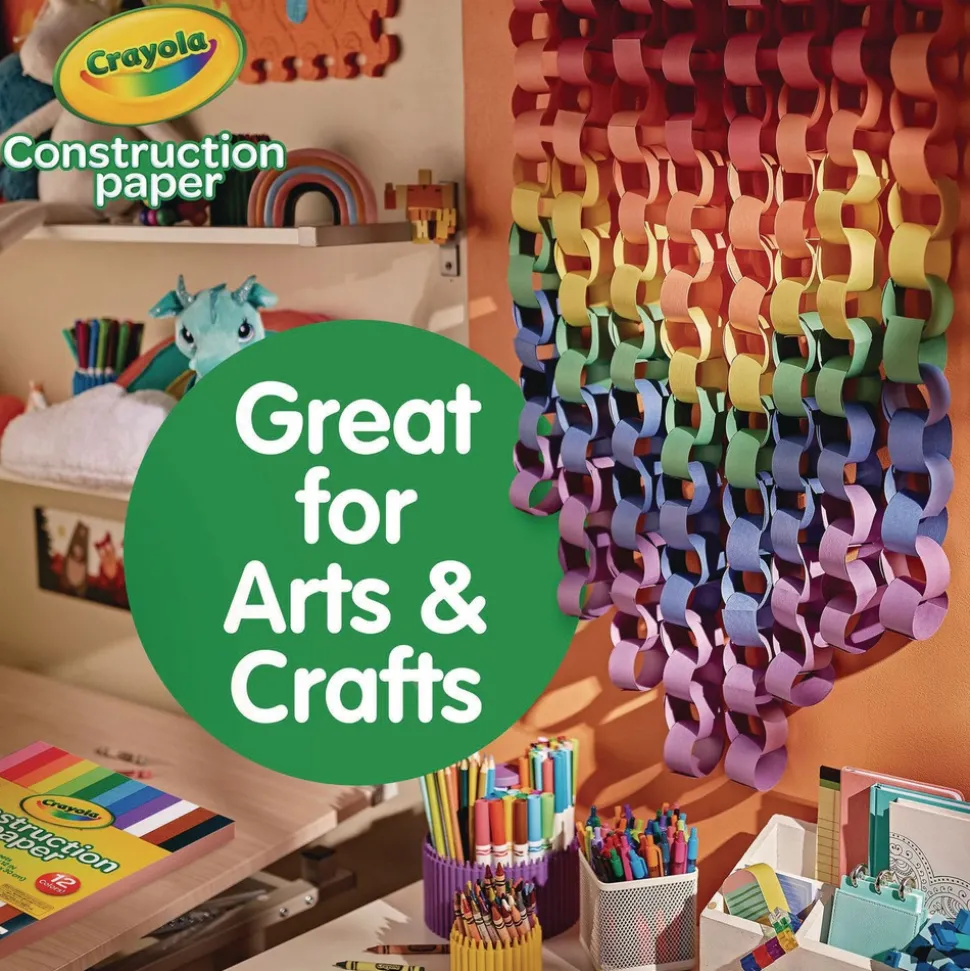 Crayola 9 in. x 12 in. Construction Paper - Assorted Colors