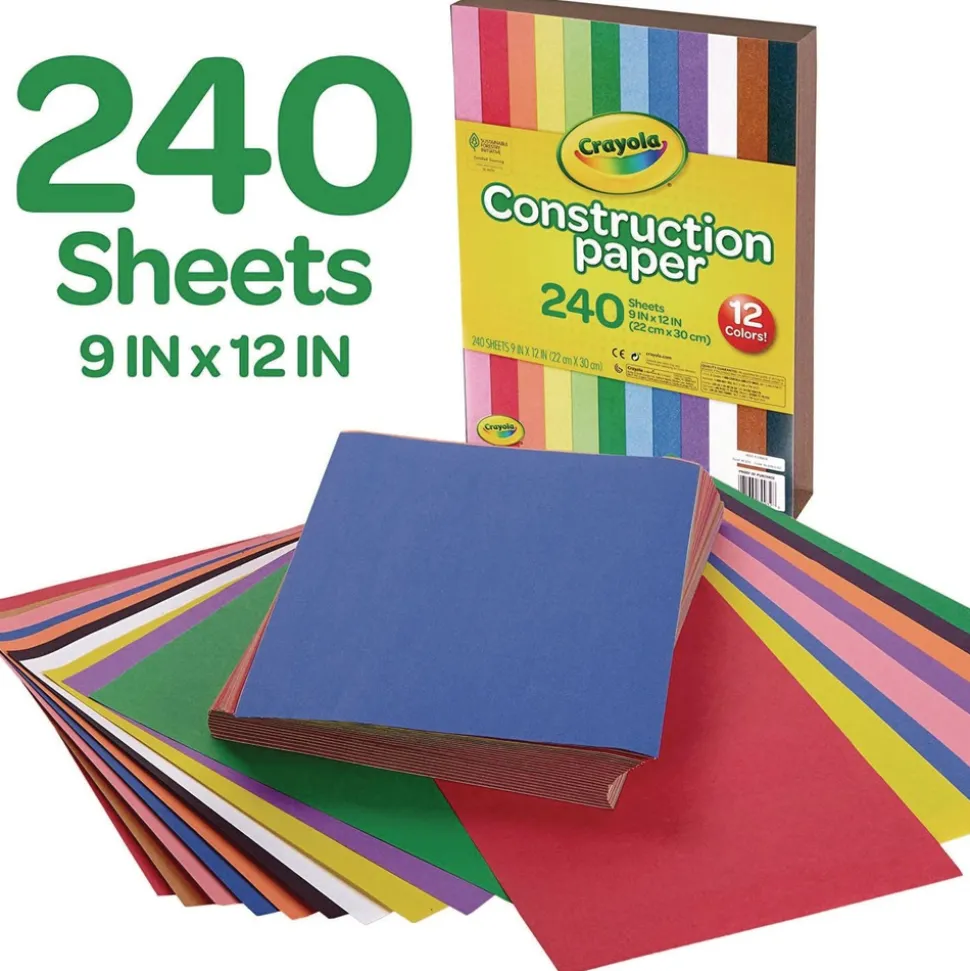 Crayola 9 in. x 12 in. Construction Paper - Assorted Colors