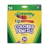 Crayola 3.3 millimeter 2B Long-Length Colored Pencil Set - Assorted Lead/Barrel Colors (50/Box)