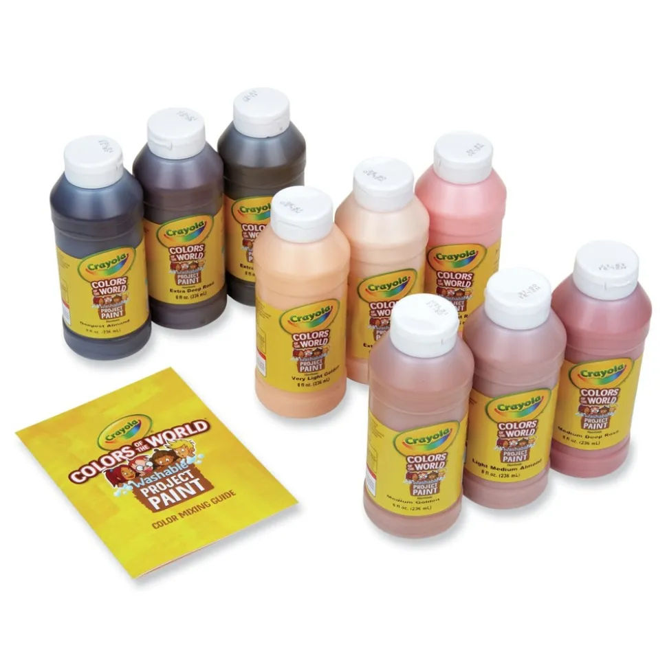 Crayola 8 oz. Bottles Colors of the World Washable Paint - 9 Assorted Colors
