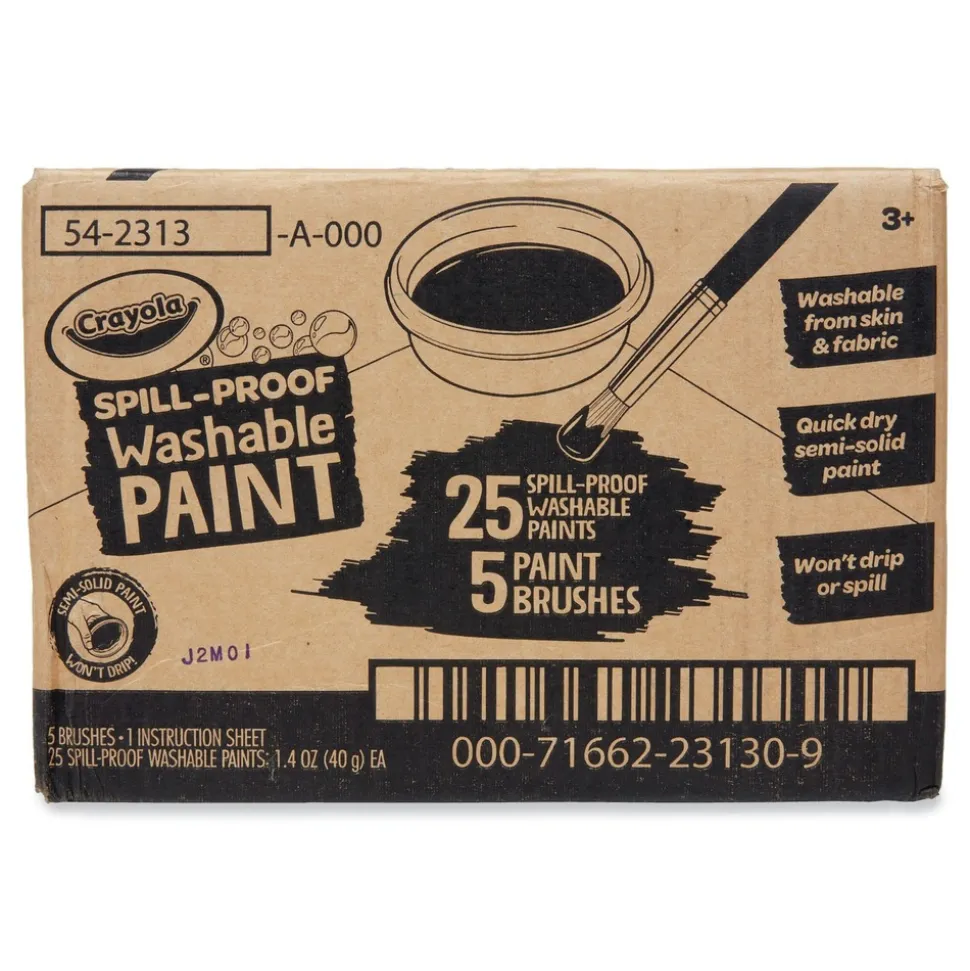Crayola 1.4 oz Cups 5-Color Spill Proof Washable Paints