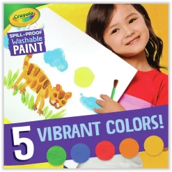Crayola 1.4 oz Cups 5-Color Spill Proof Washable Paints