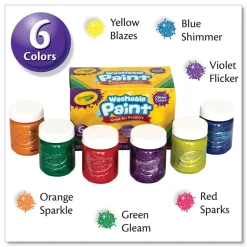 Crayola 2 oz Washable Paint - 6 Assorted Classic Colors
